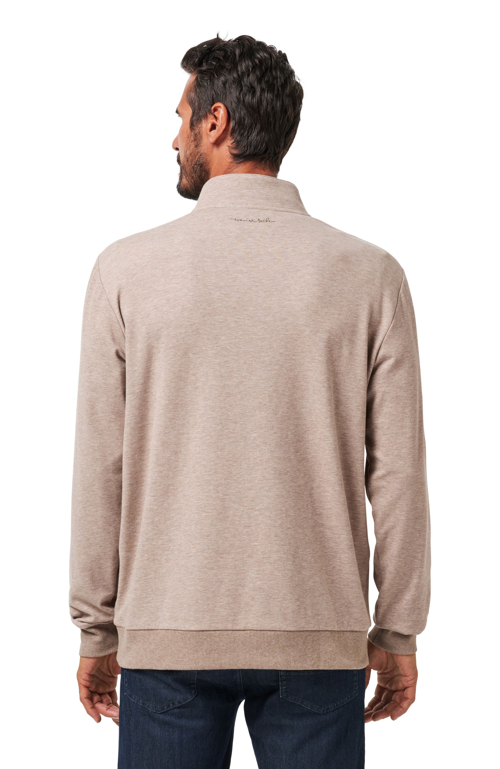 TravisMathew Men's Cloud 2.0 Quarter Zip Long Sleeve Polo Top