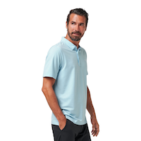 TravisMathew Men's The Heater Polo T Shirt Front_Angled_Right