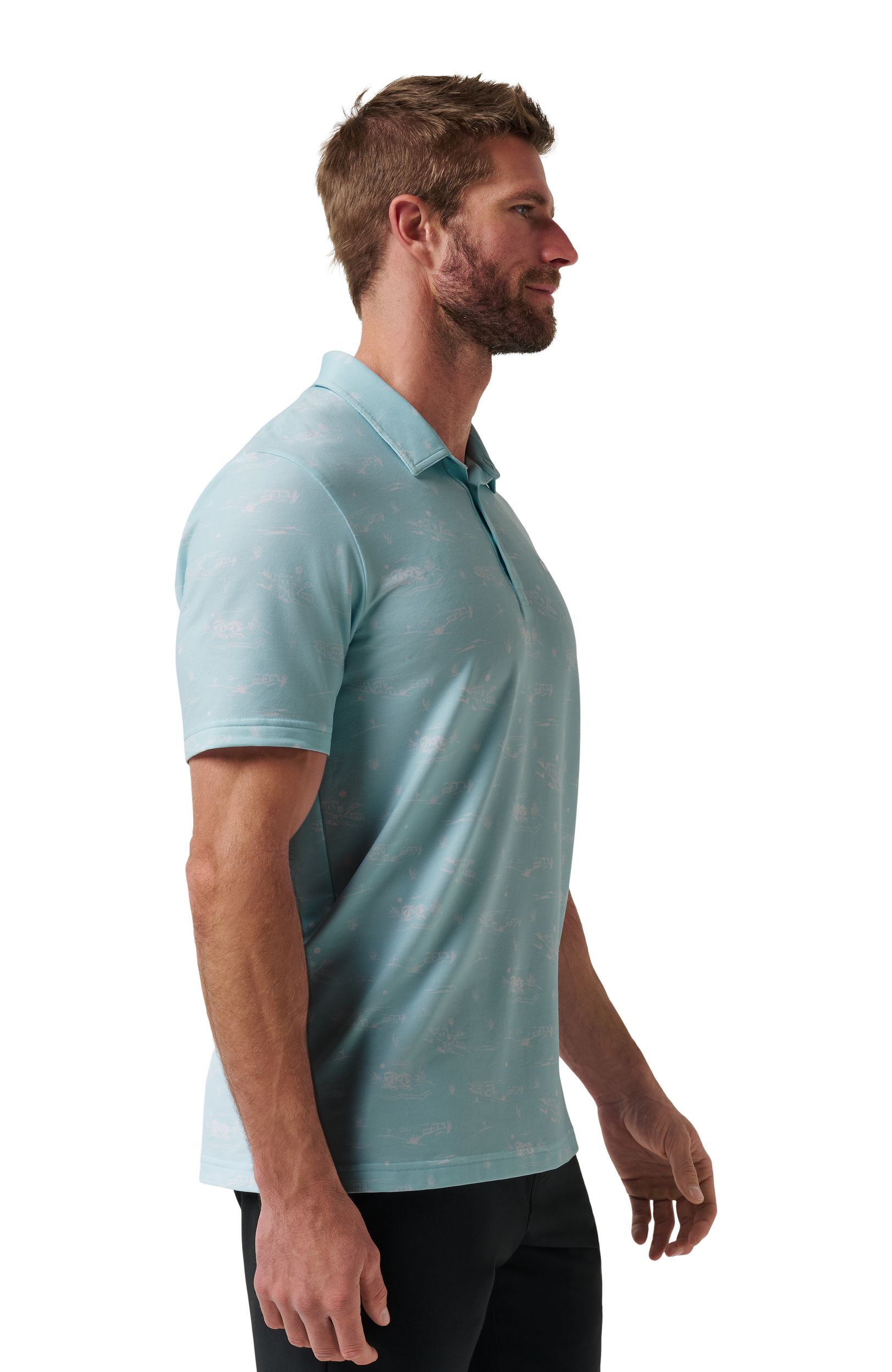 TravisMathew Men's Featherweight City Polo T Shirt