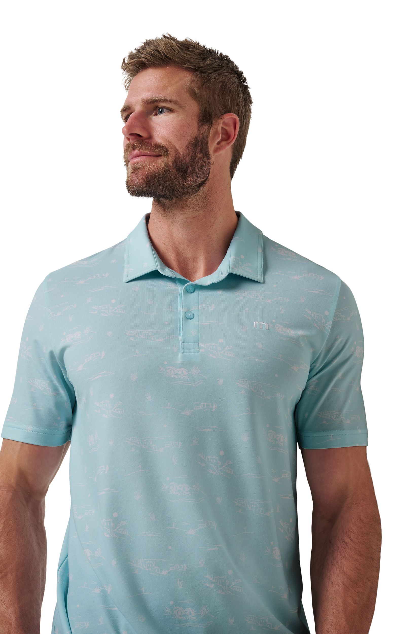 TravisMathew Men's Featherweight City Polo T Shirt