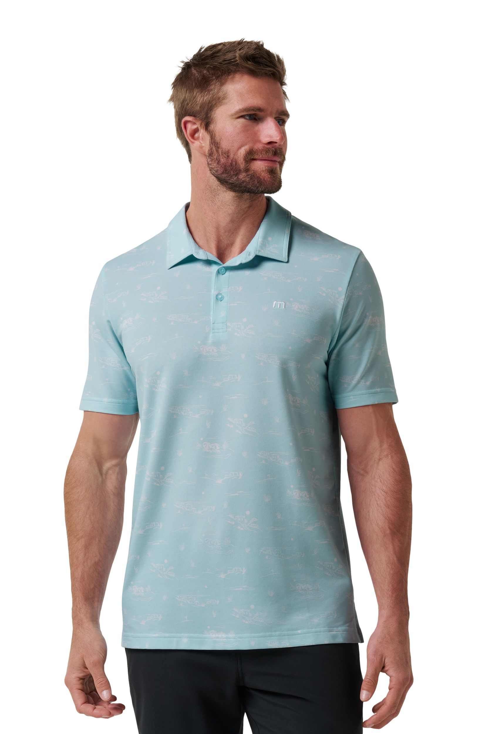 TravisMathew Men's Featherweight City Polo T Shirt