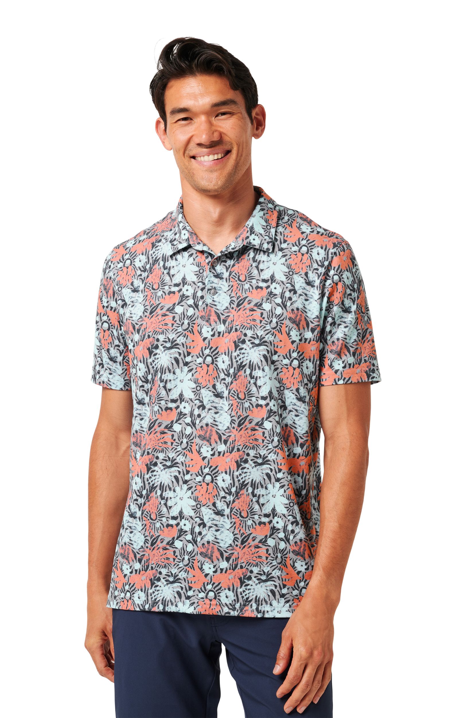 TravisMathew Men's Featherweight Sands Polo T-Shirt