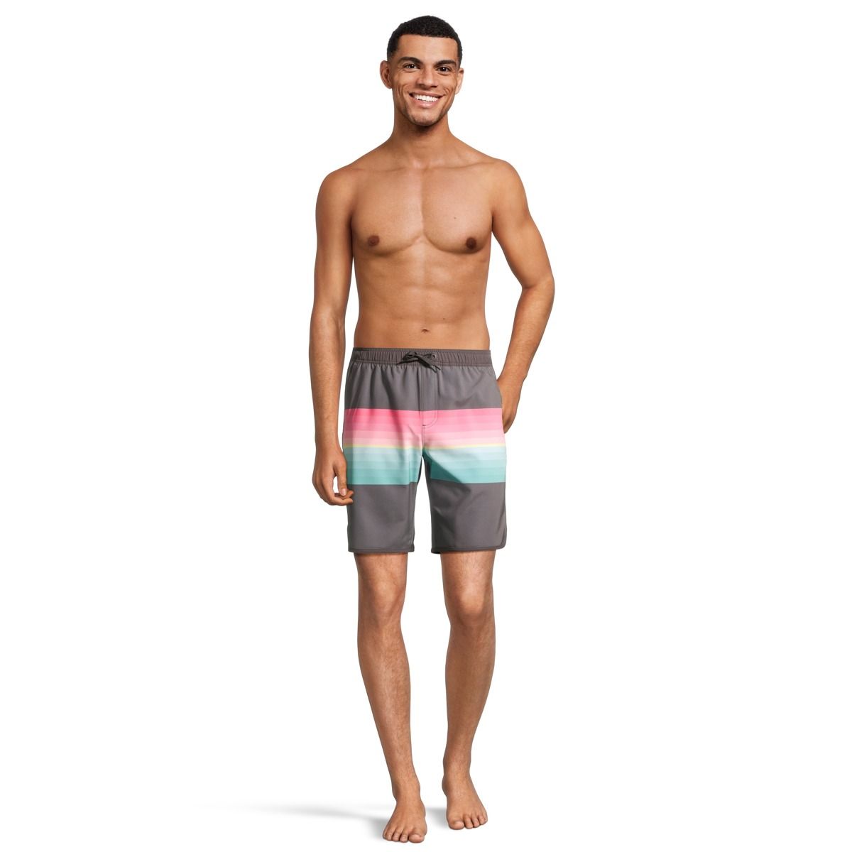 Ripzone Men's Rylan Striped 19 Inch Swim Trunks