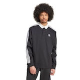 adidas Originals Men's 3-Stripe Rugby Long Sleeve Polo Top Front_Angled_Right