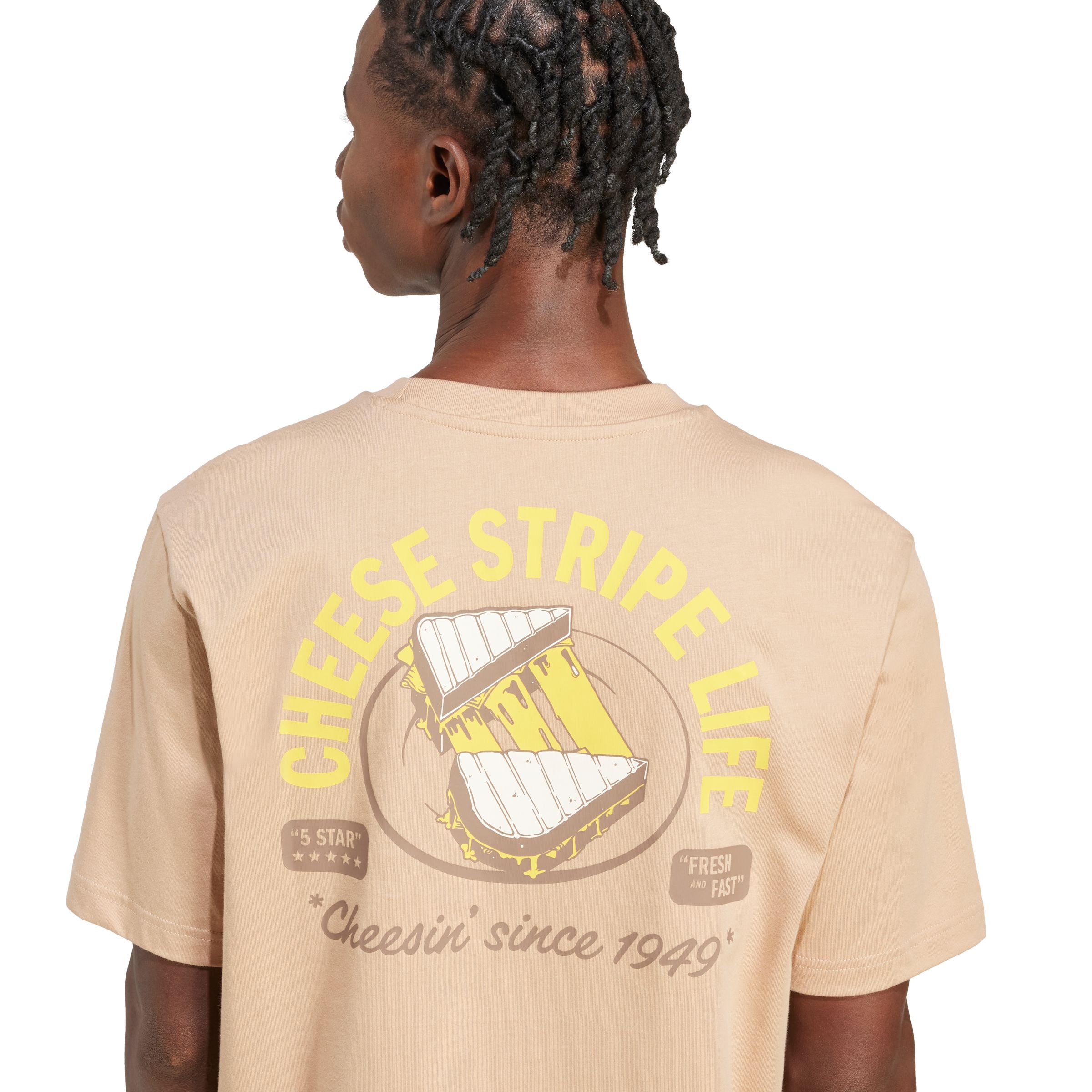 adidas Men's Sportswear Cheese Stripe T Shirt