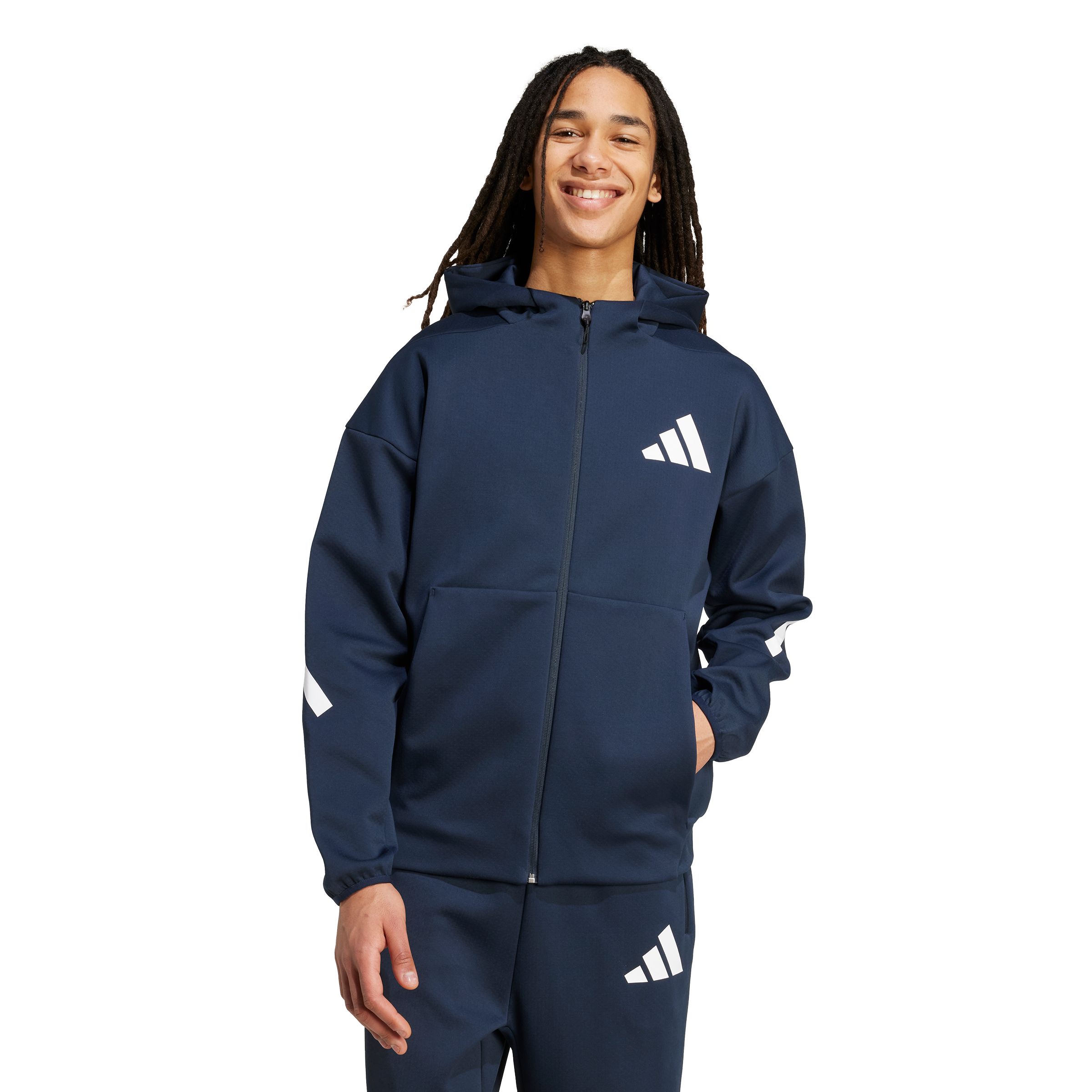 adidas Men's New Z.N.E. Full Zip Hooded Track Jacket
