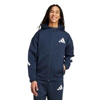 adidas Men's New Z.N.E. Full Zip Hooded Track Jacket Front_Flat