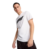 PUMA X F1® Men's Essential Logo Short Sleeve Athletic T-shirt Front_Angled_Left
