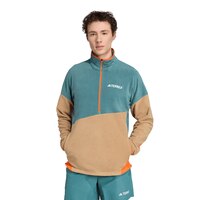 adidas Men's Terrex Multi Climawarm Fleece Anorak Jacket Front_Flat