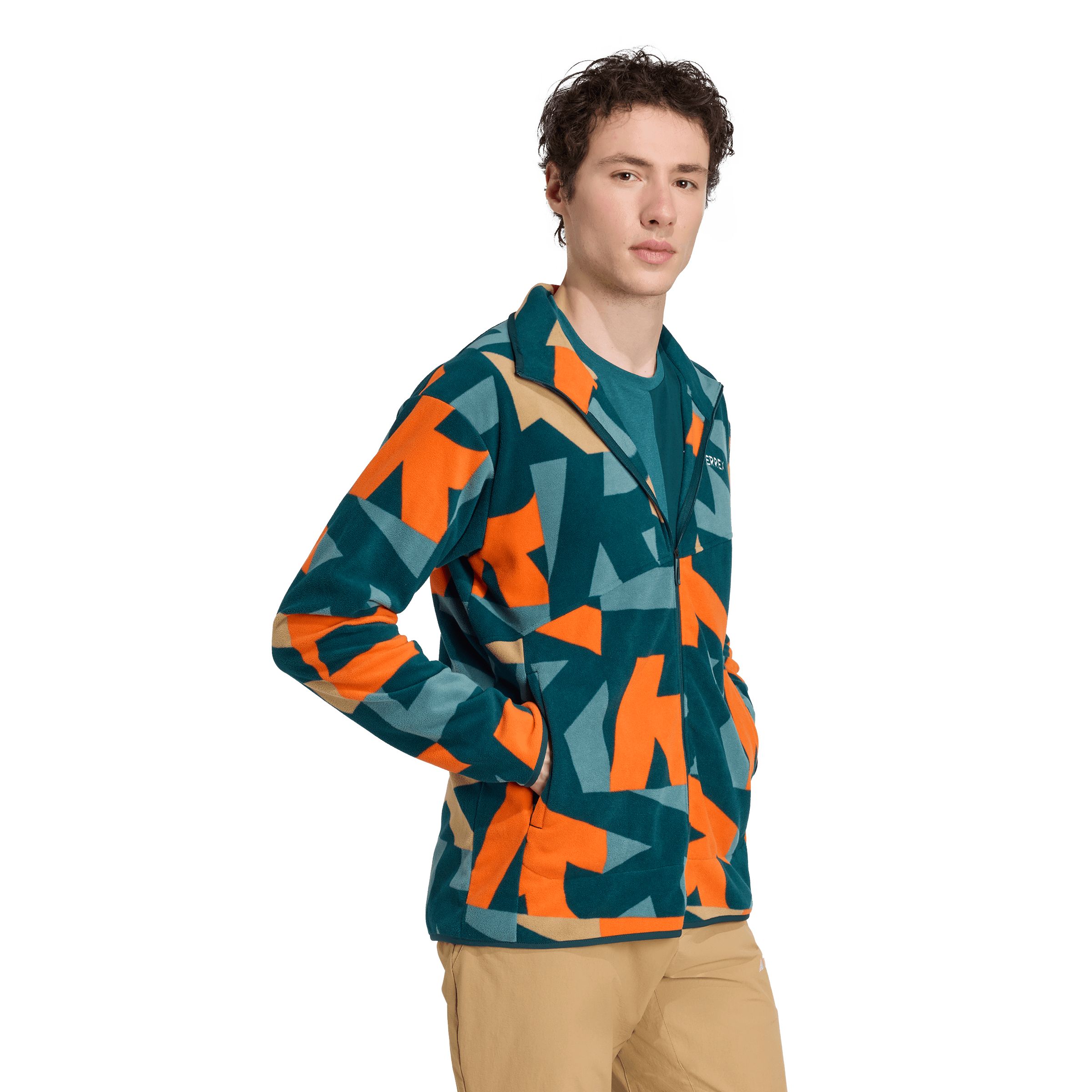 adidas Men's Terrex Multi All Over Print Fleece Full Zip Jacket