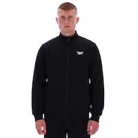 Reebok Men's Identity Small Logo Full Zip Fleece Jacket Front_Flat