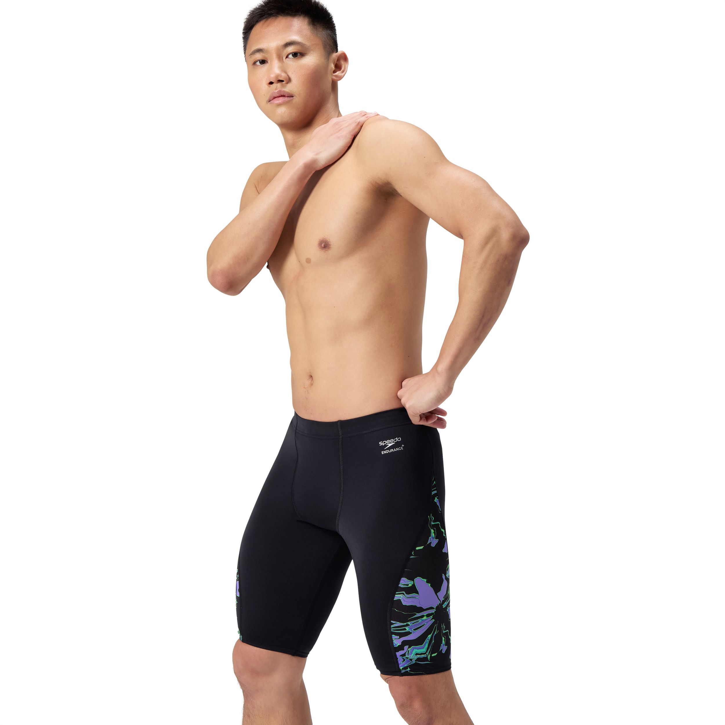 Speedo Men's Printed Side Splice Jammer