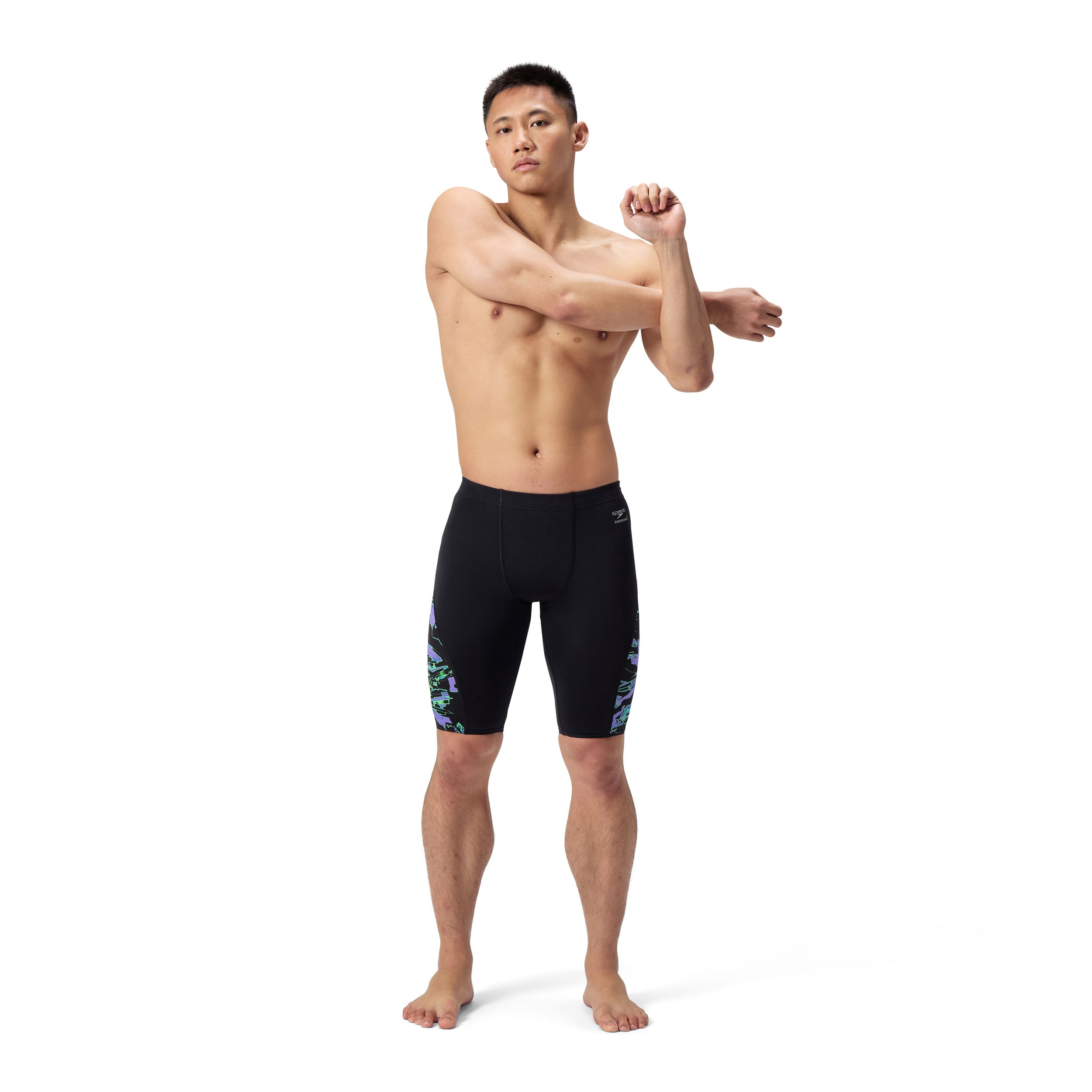 Speedo Men's Printed Side Splice Jammer