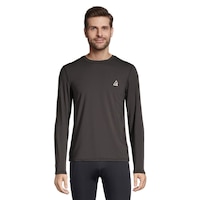 Ripzone Men's Waves Long Sleeve Rashguard UPF 40 Sun Protection Swimwear Front_Flat