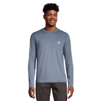 Ripzone Men's Waves Long Sleeve Rashguard UPF 40 Sun Protection Swimwear Front_Flat