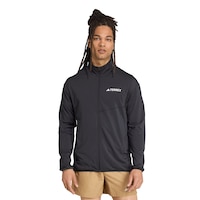 adidas Men's Terrex Climawarm Full Zip Fleece Jacket Front_Flat