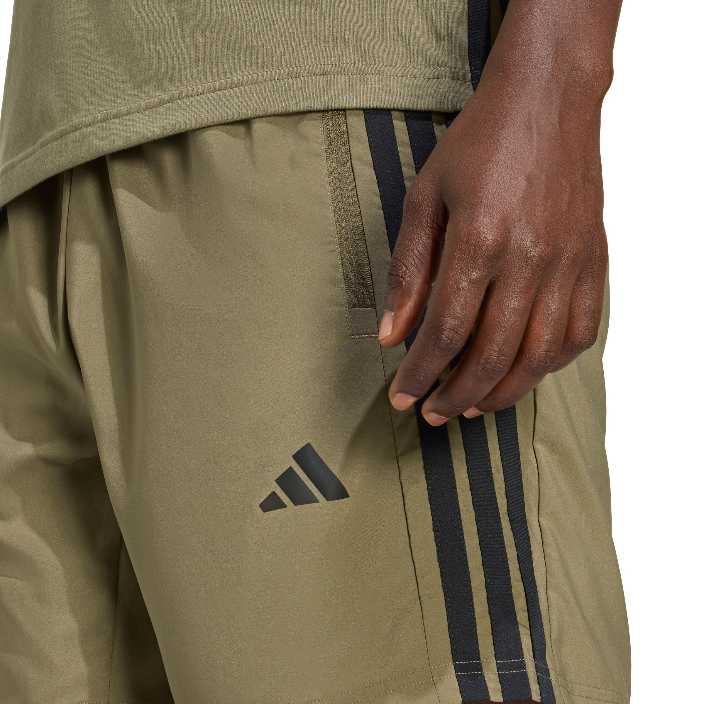 adidas Men's We 3-stripes 9" Lightweight Workout Shorts with Pockets