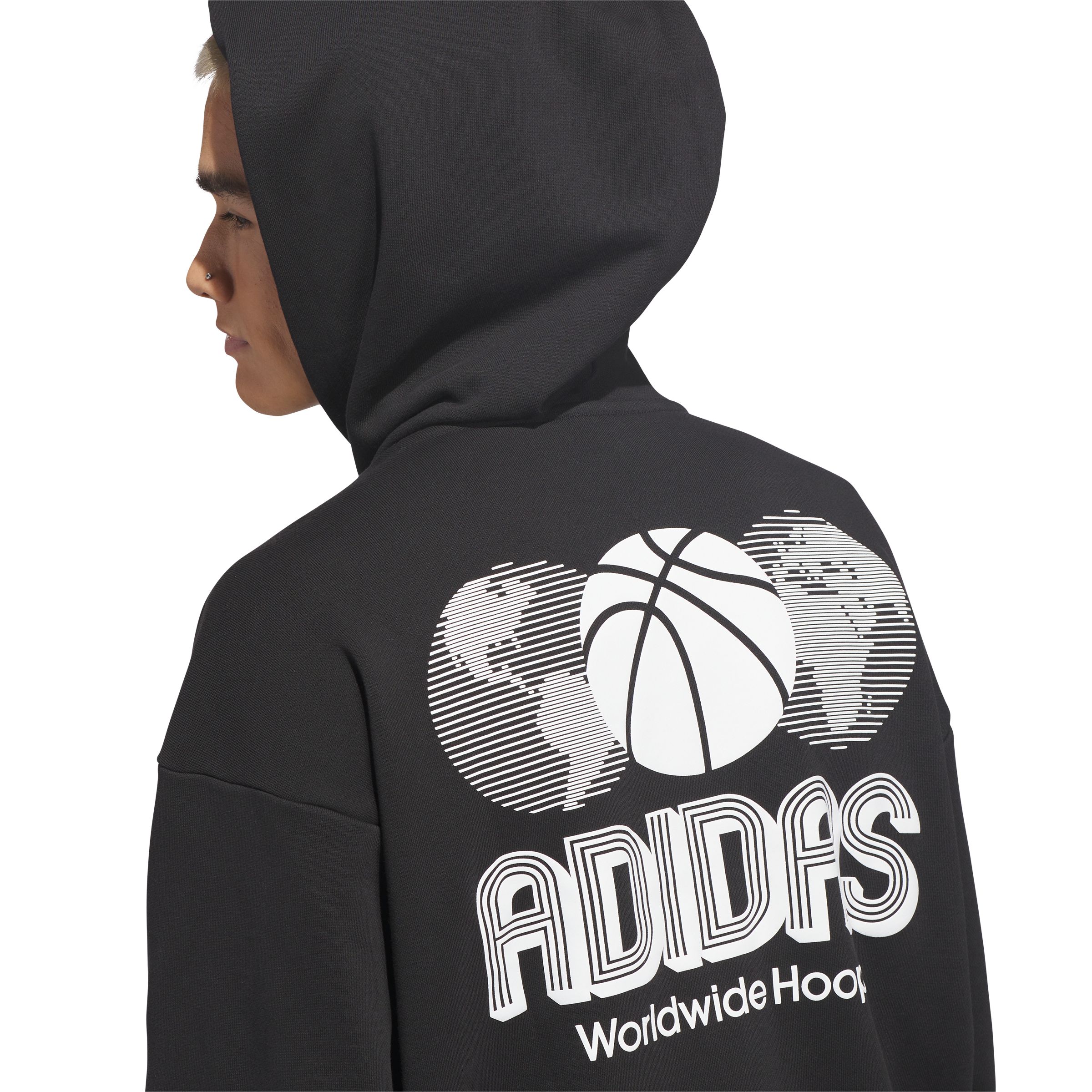 adidas Men's World Wide Hoops Basketball-Inspired Hoodie