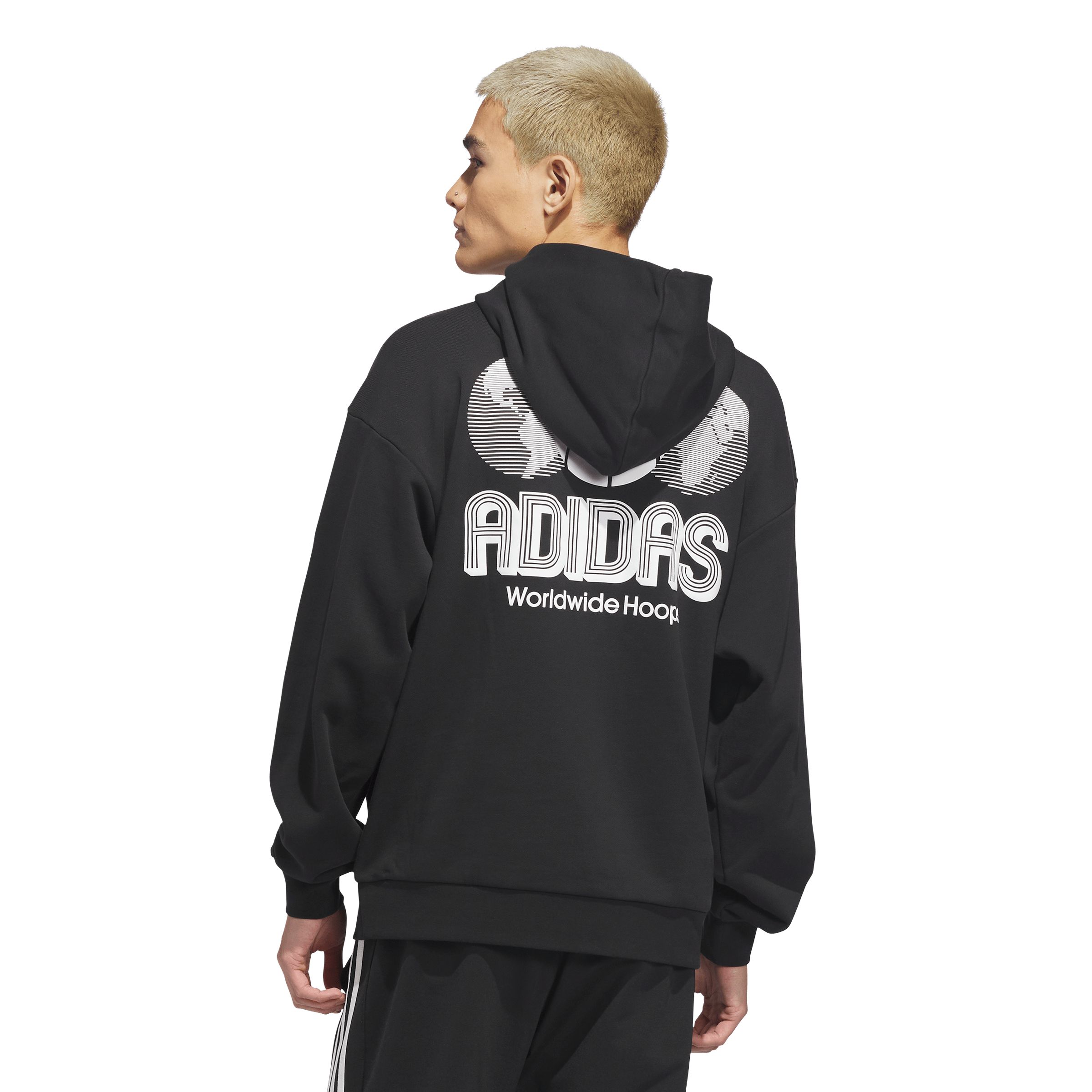 adidas Men's World Wide Hoops Basketball-Inspired Hoodie