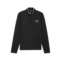 PUMA Men's CLOUDSPUN Tech 1/4 Zip Long Sleeve Top Front_Flat