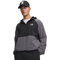 Under Armour Men's Vibe Woven Anorak Jacket Front_Angled_Left