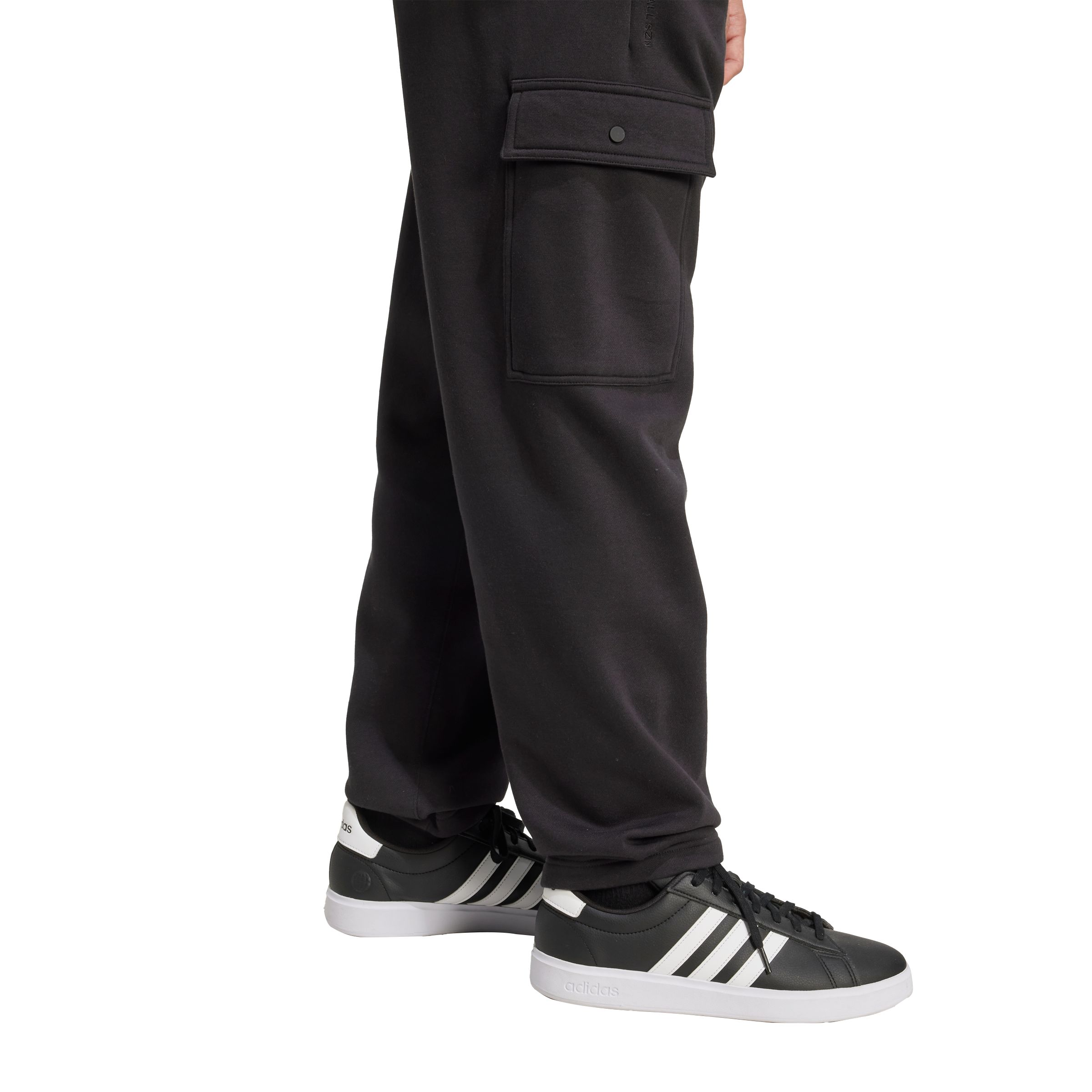 adidas Men's Fleece Loose Fit Athletic Cargo Pants