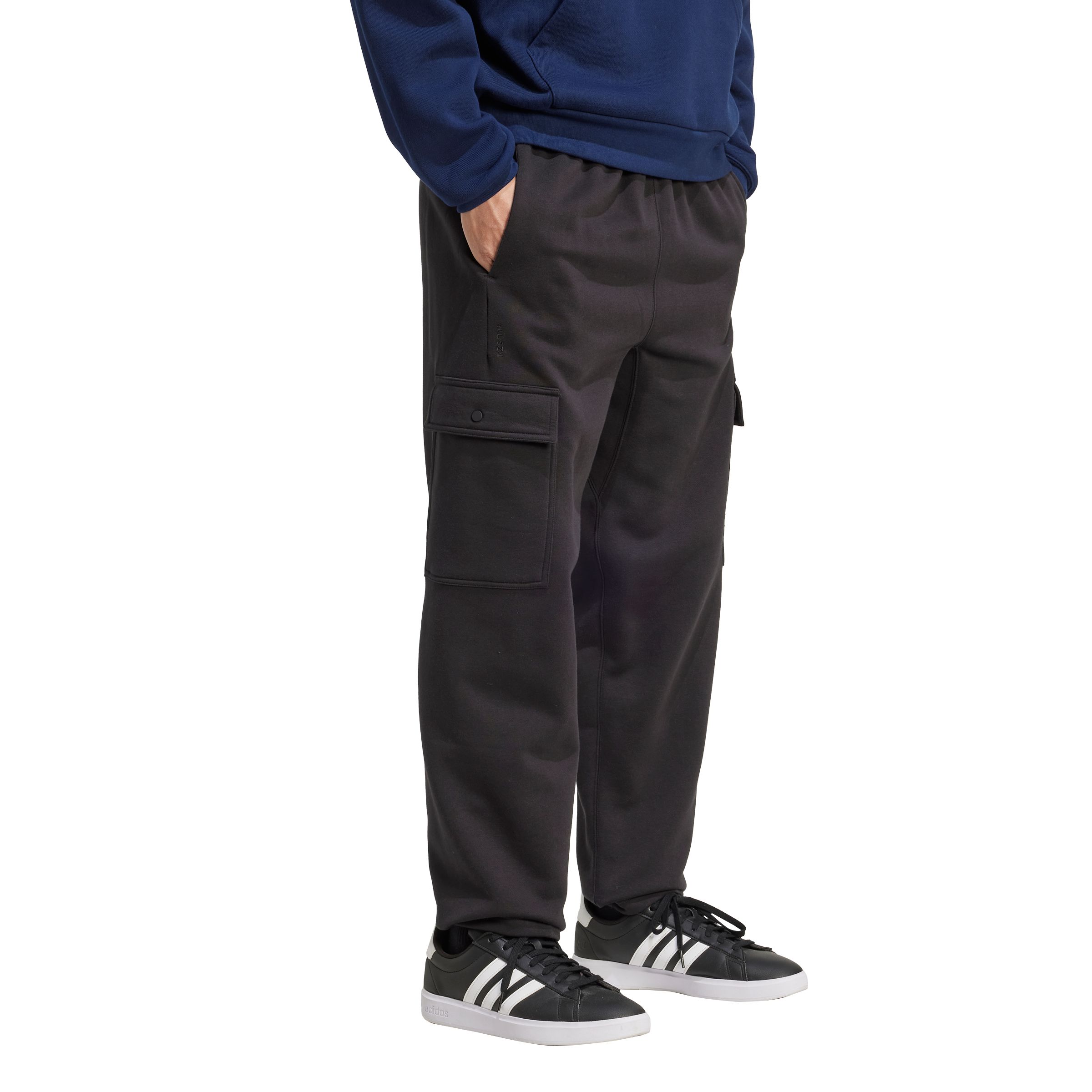 adidas Men's Fleece Loose Fit Athletic Cargo Pants