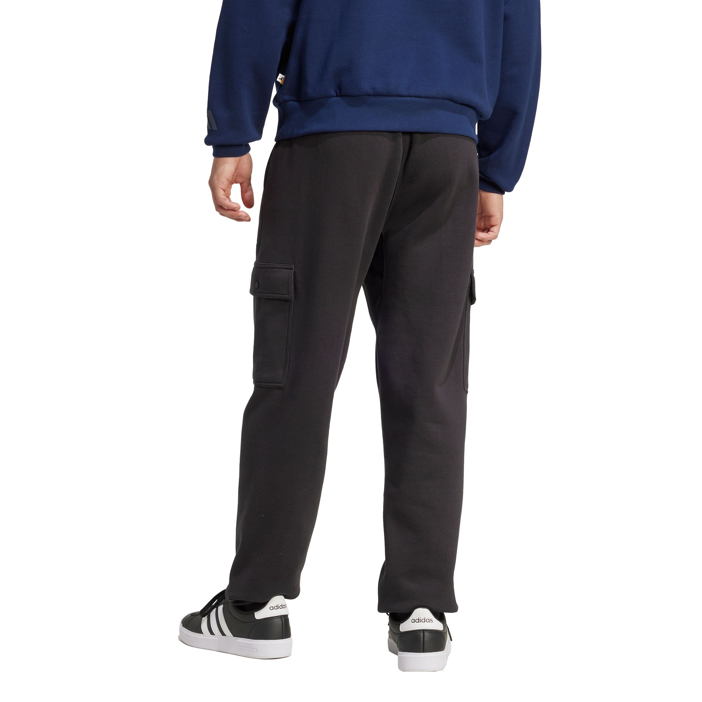 adidas Men's Fleece Loose Fit Athletic Cargo Pants