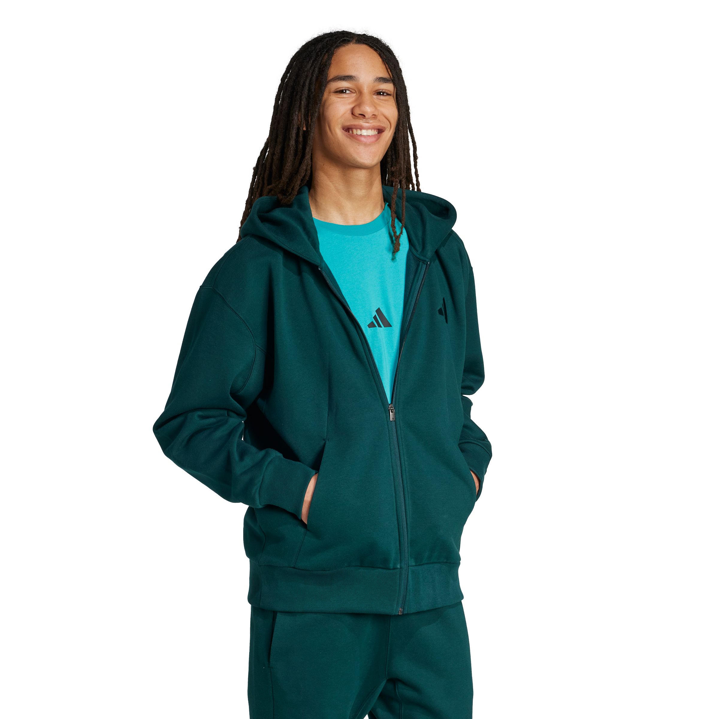 adidas Men's All Fleece Full Zip Cotton Hoodie