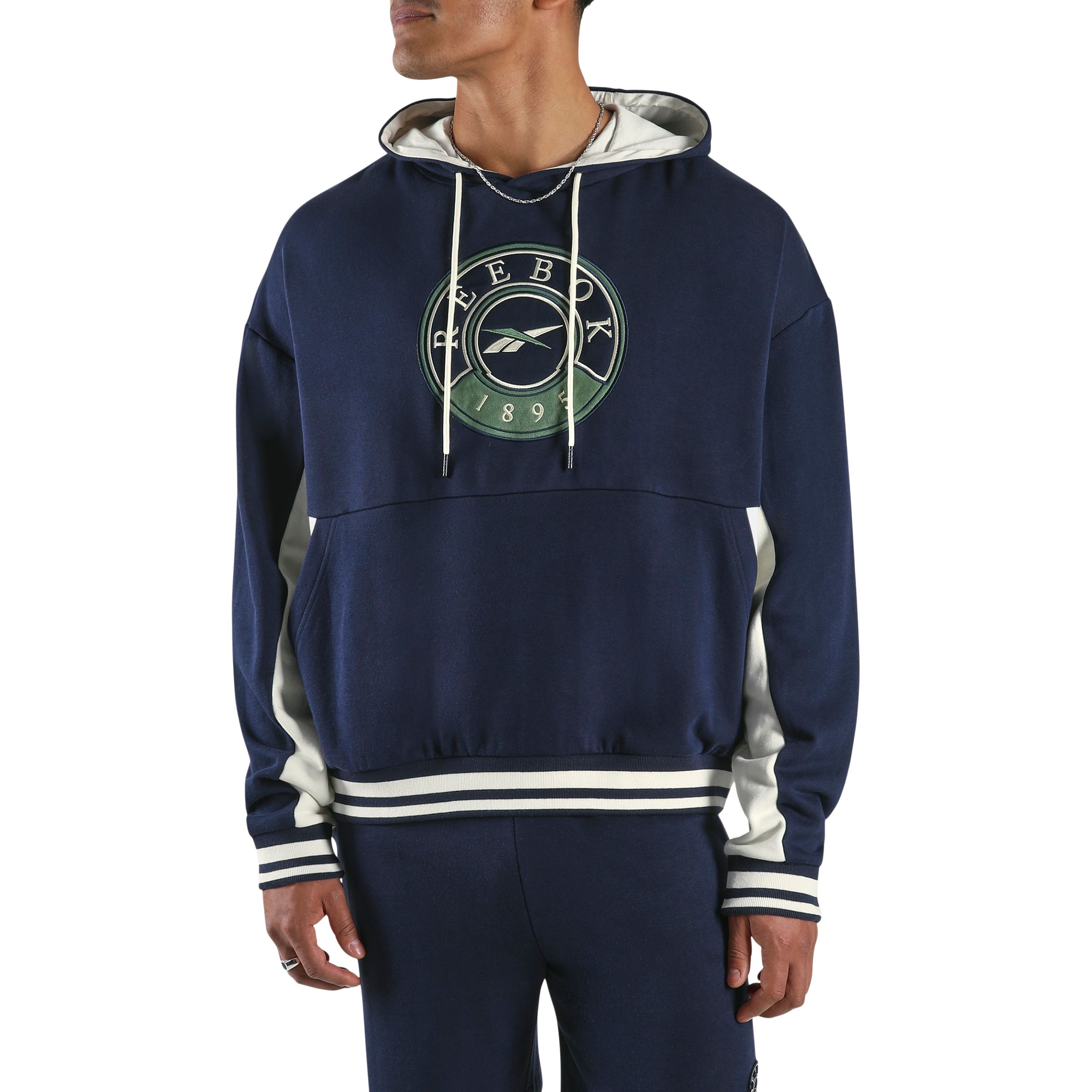 Reebok Men's Lawn Club French Terry Pullover Hoodie with Sporty Style