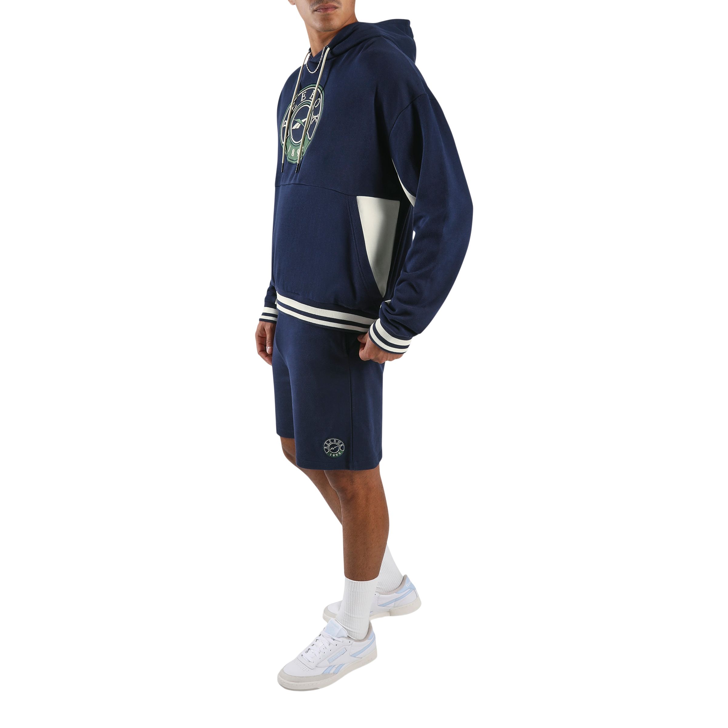 Reebok Men's Lawn Club French Terry Pullover Hoodie with Sporty Style