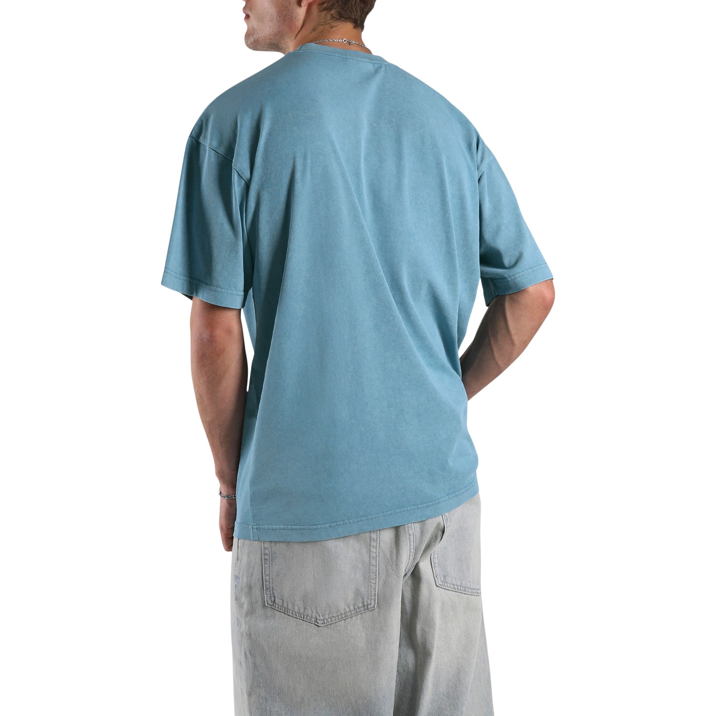 Reebok Men's Washed Oversized Garment-Washed Casual T-shirt