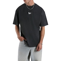 Reebok Men's Washed Oversized T-Shirt Front_Flat