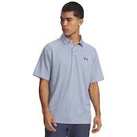 Under Armour Men's Matchplay Printed Polo T-shirt with UPF 40 Sun Protection Front_Angled_Right