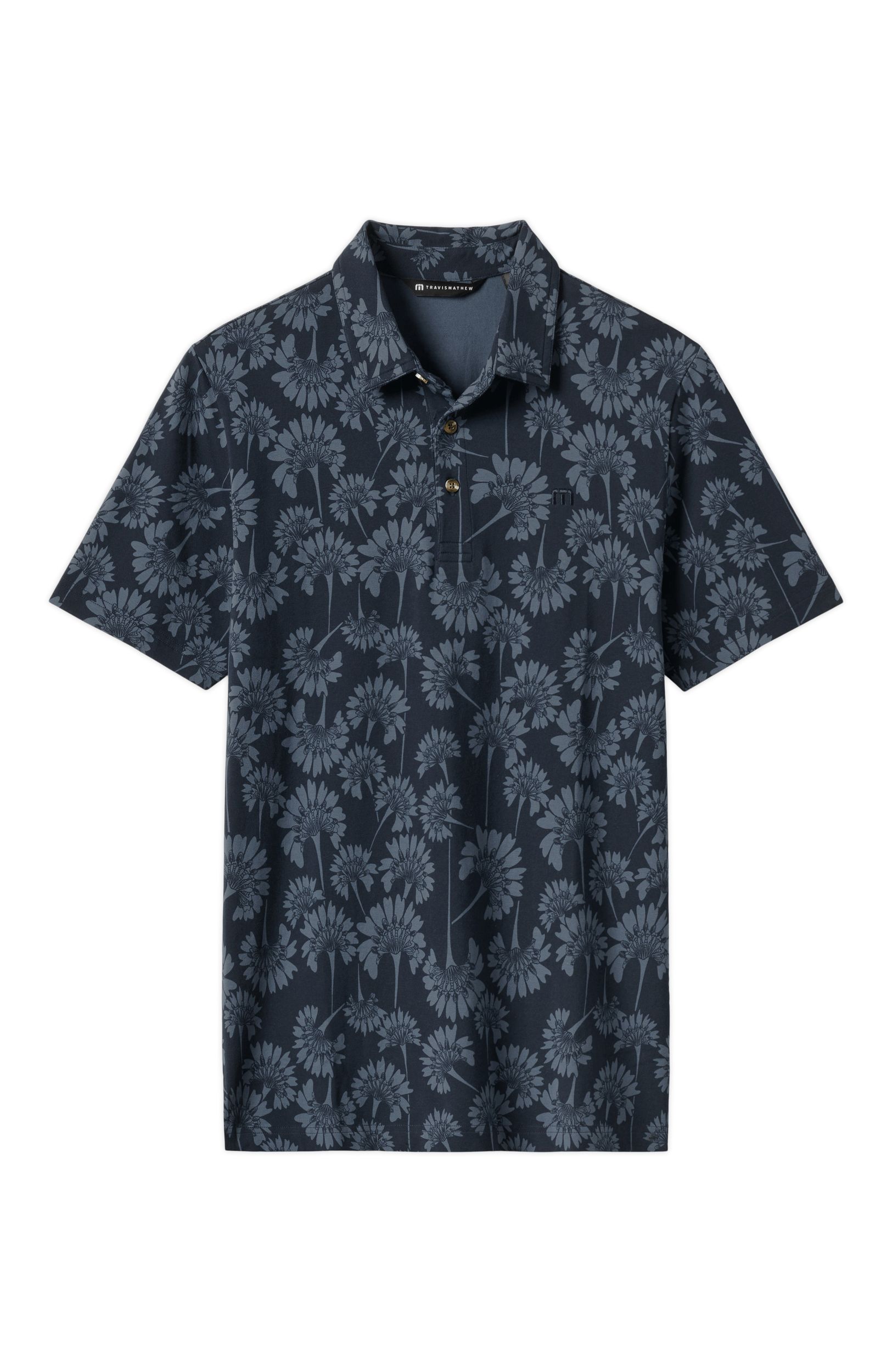 Travis Mathew Men's Comfort Knit Pattern Polo T-Shirt