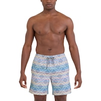 SAXX Men's Oh Buoy 7 Inch Brief Liner Volley Shorts Front_Flat
