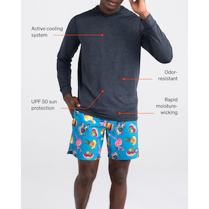 SAXX Men's DropTemp UPF 50 Pullover Hoodie