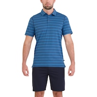 SAXX Men's DropTemp® Print Polo T Shirt Front_Flat