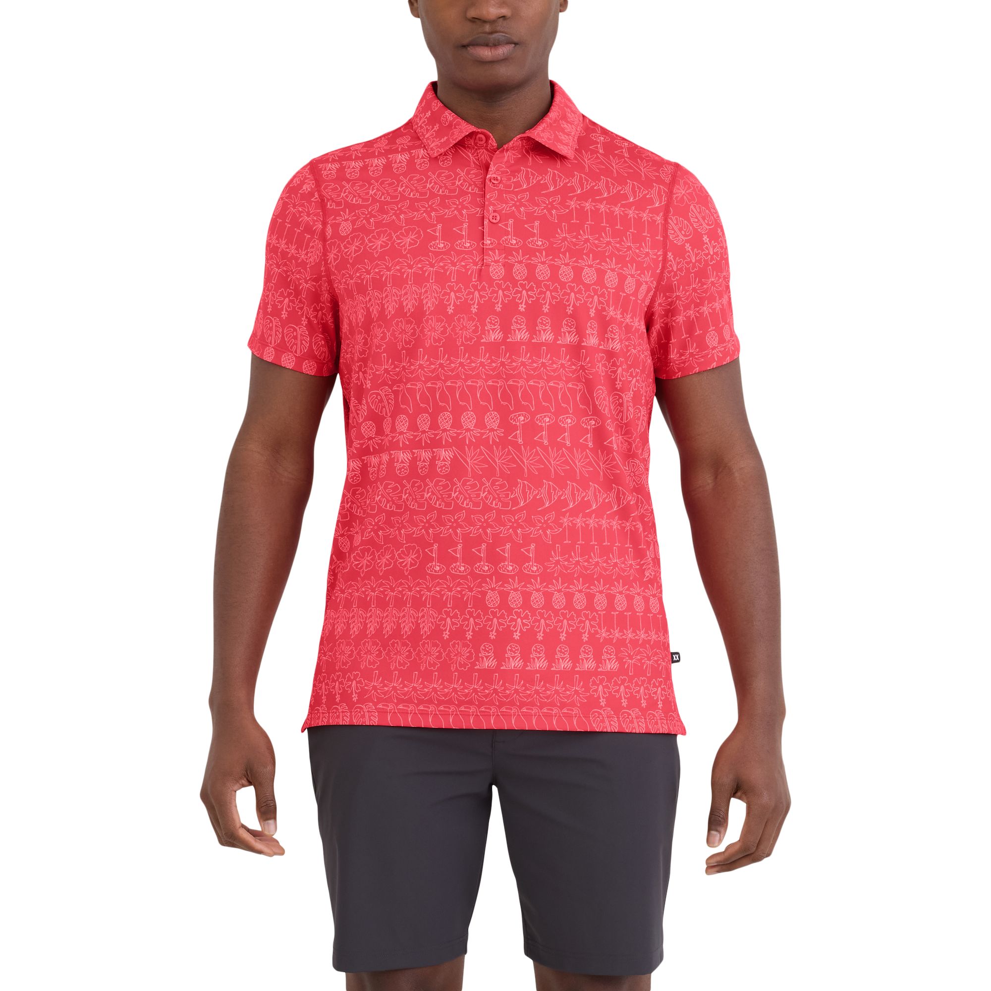 SAXX Men's DropTemp® Print Polo T Shirt
