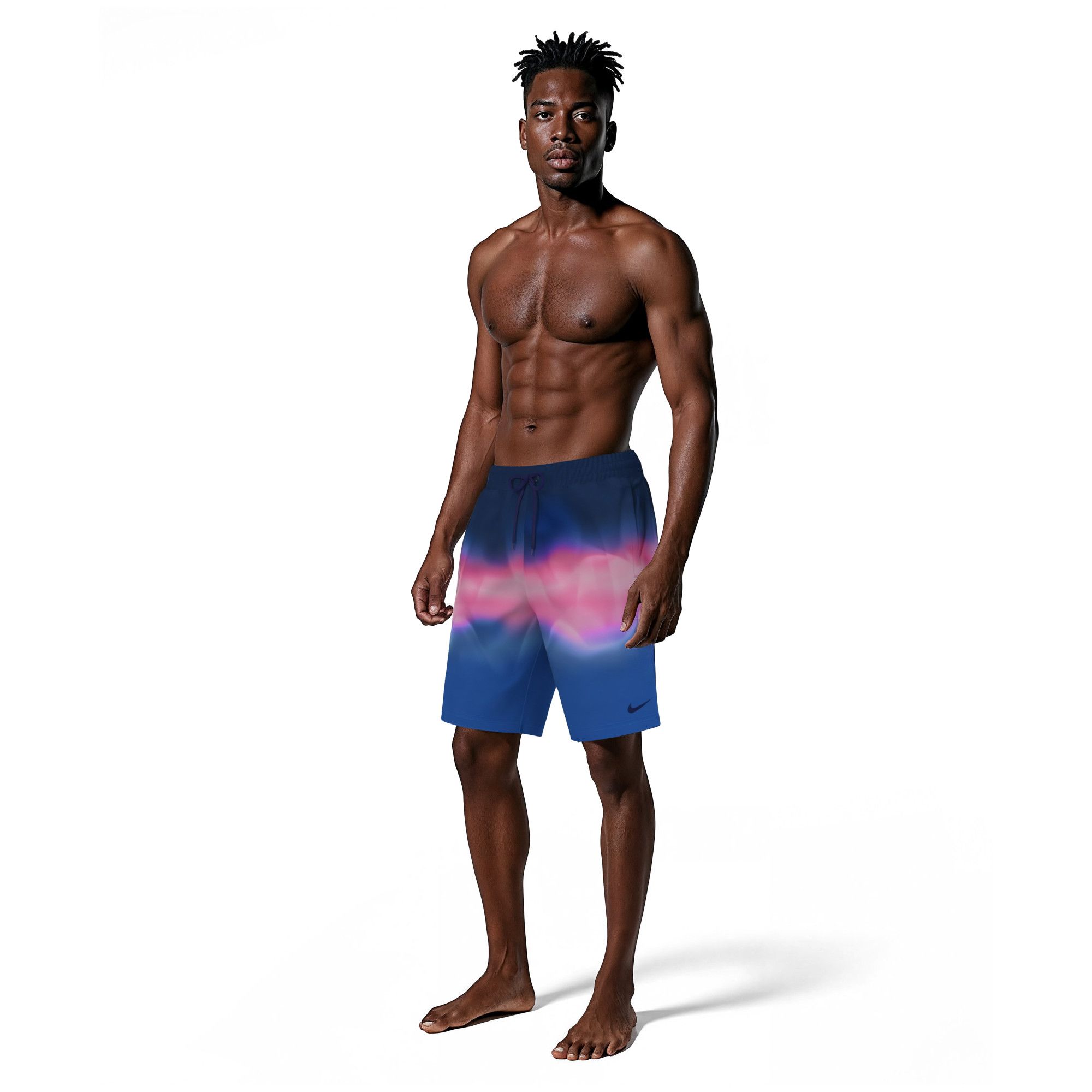 Nike Men's Swim Breaker Ripple 9" Volley Swim Trunks