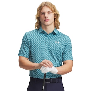 Under Armour Men's Matchplay Printed Polo T-shirt with UPF 40 Sun Protection