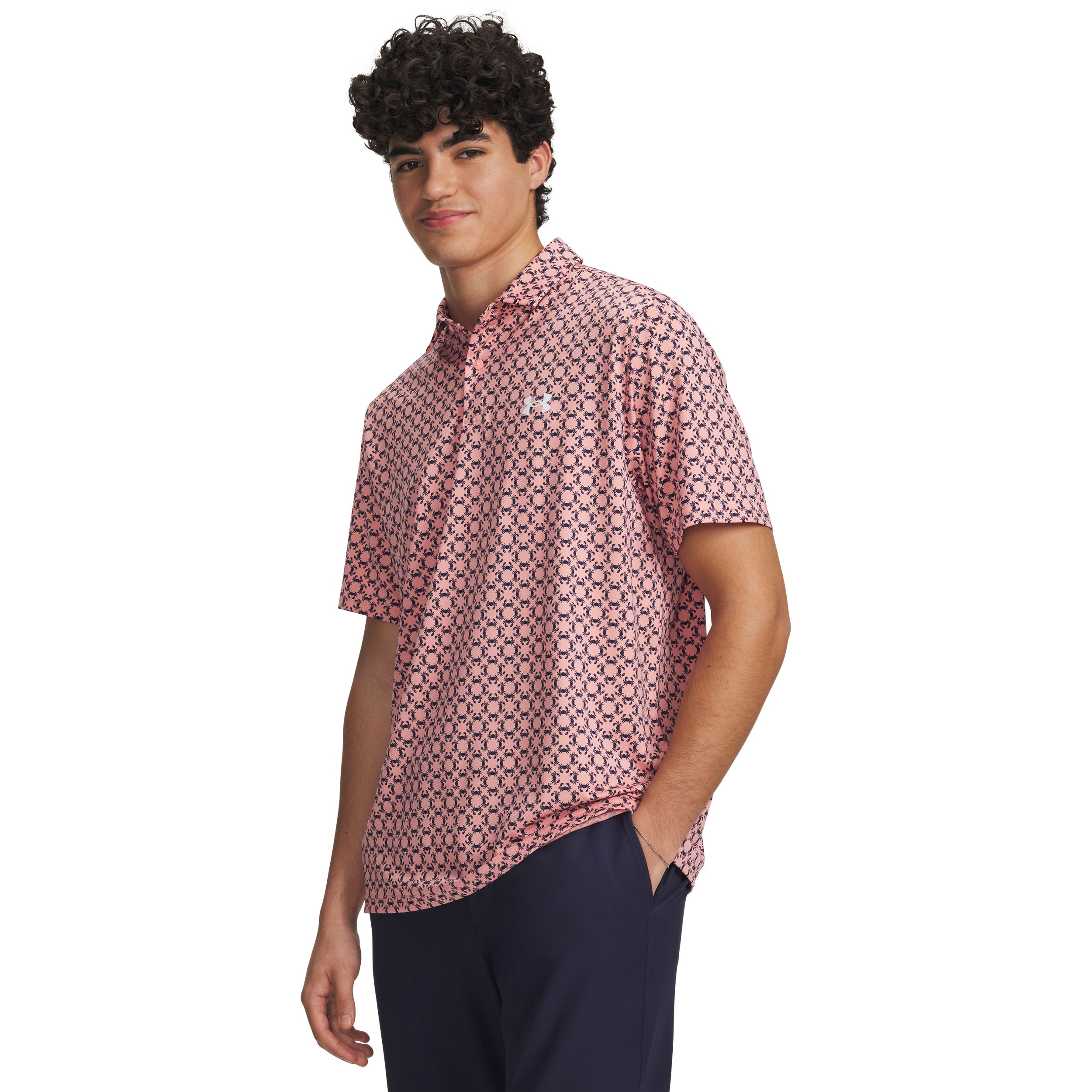 Under Armour Men's Matchplay Printed Polo T-shirt with UPF 40 Sun Protection