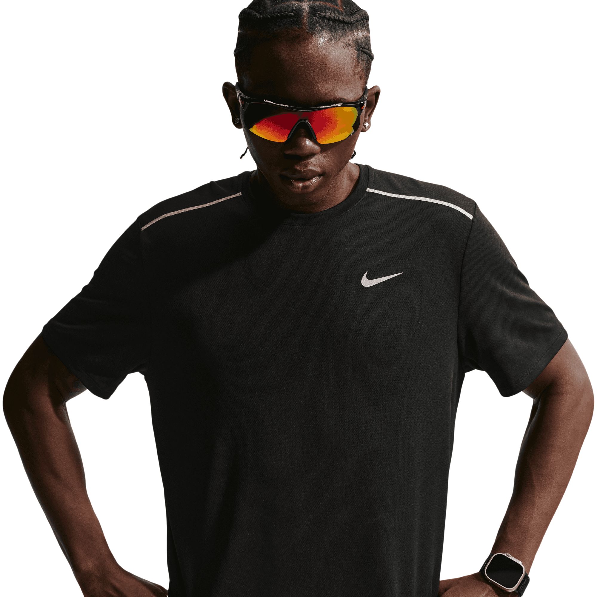 Nike Men's Dri-fit Miler 2 Lightweight Short Sleeve Workout T-shirt