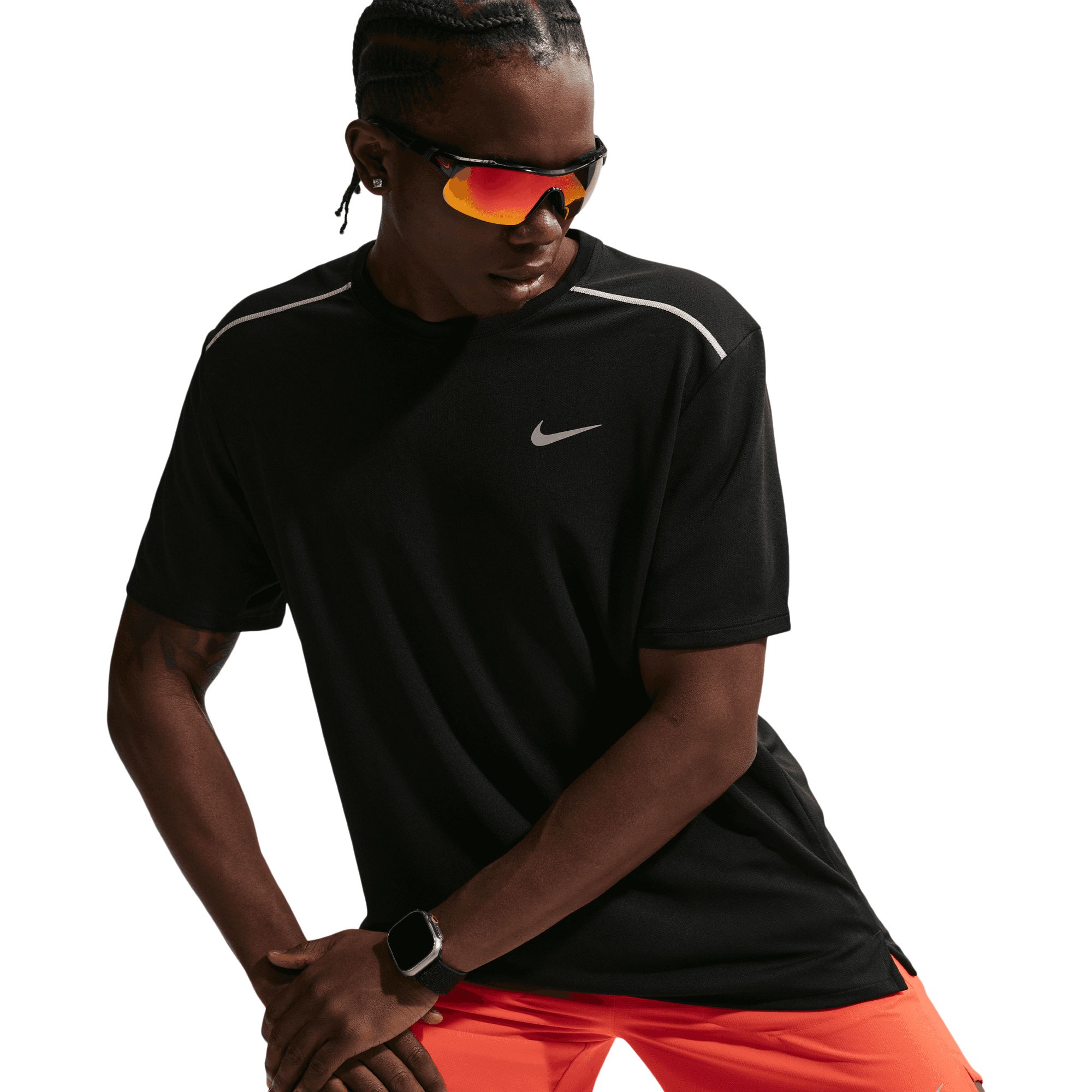 Nike Men's Dri-fit Miler 2 Lightweight Short Sleeve Workout T-shirt