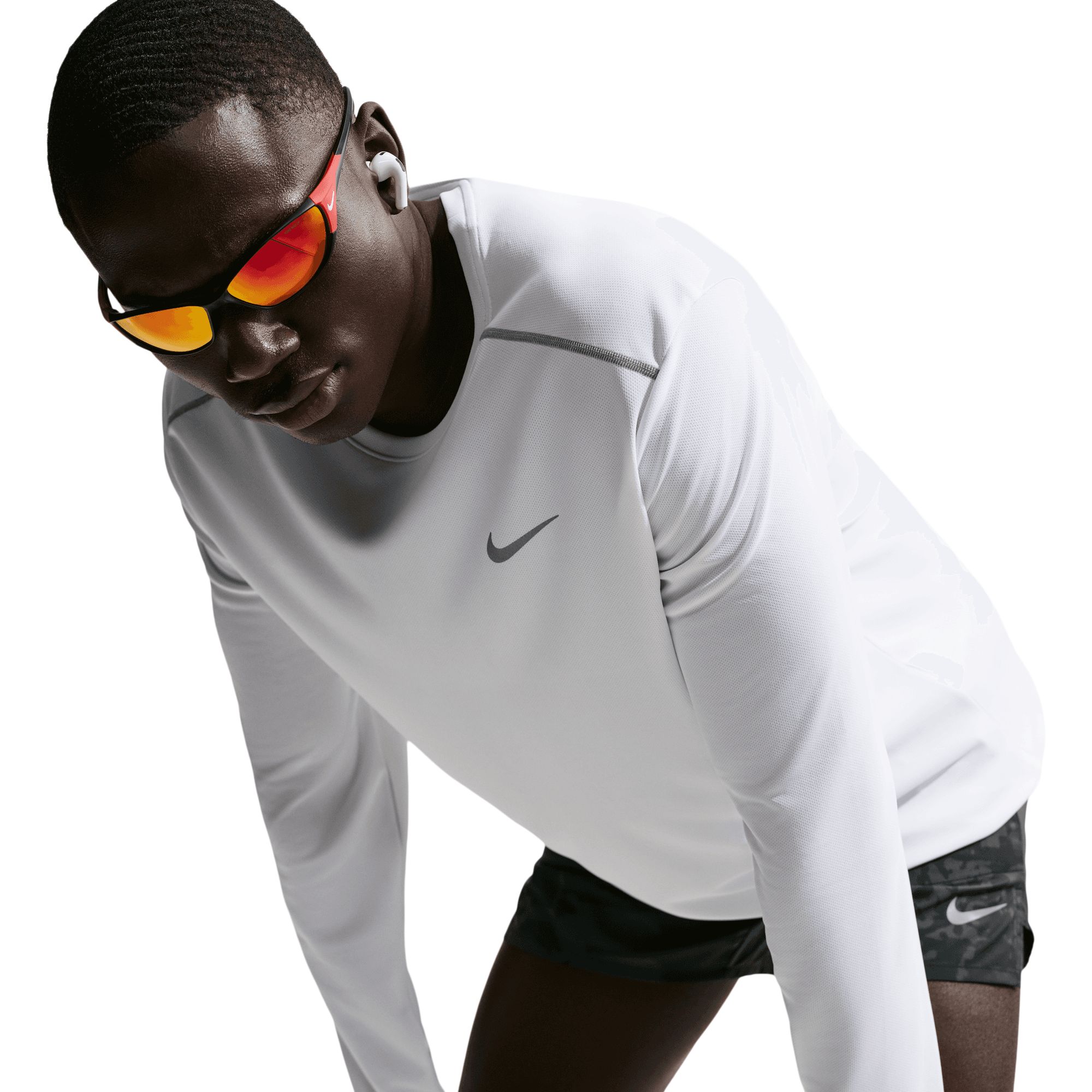 Nike Men's Dri-fit Miler 2 Breathable Sweat-Wicking Long Sleeve Shirt