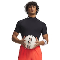 Under Armour Men's HeatGear© Armour Compression Mock Short Sleeve T-Shirt Front_Flat