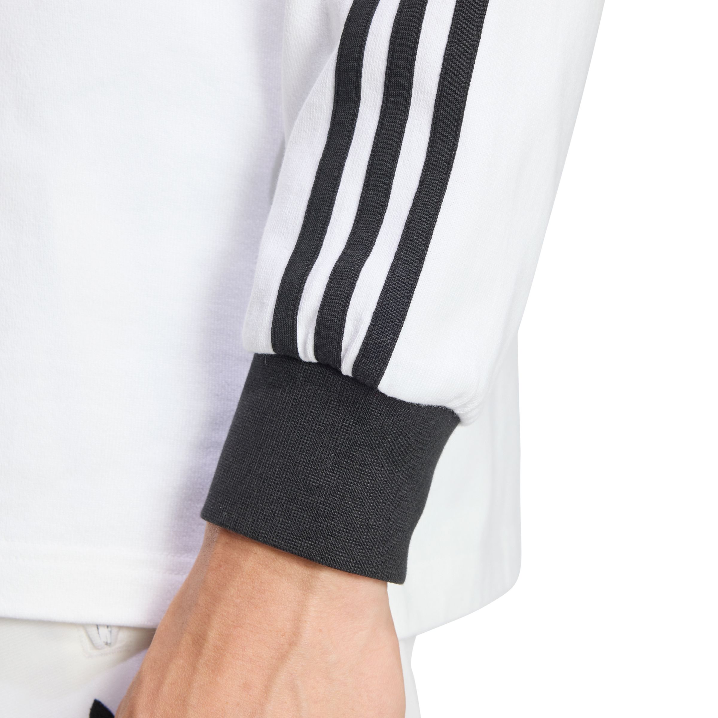 adidas Originals Men's 3-Stripe Rugby Long Sleeve Polo Shirt