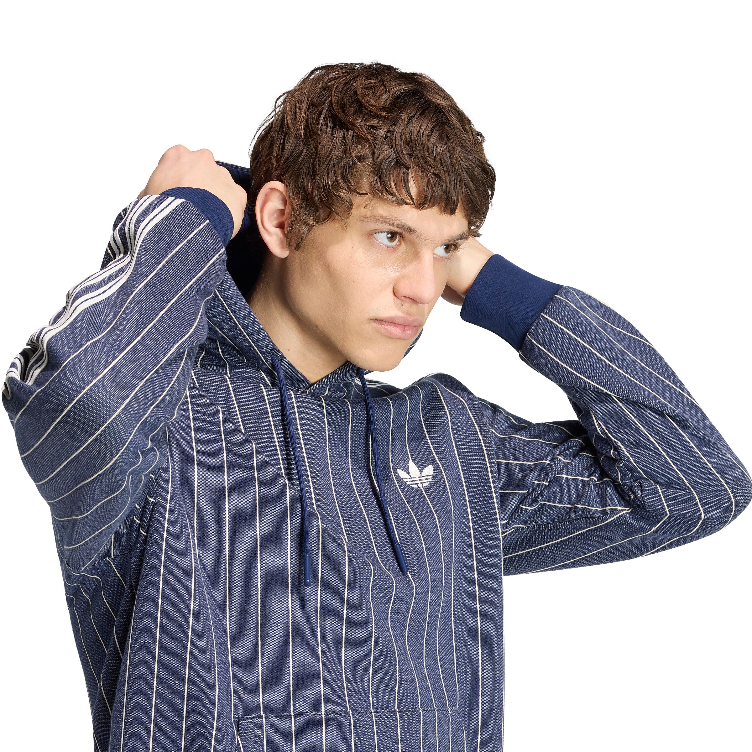 adidas Originals Men's 3-Stripe Pinstripe Hoodie