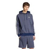 adidas Originals Men's 3-Stripe Pinstripe Hoodie Front_Flat