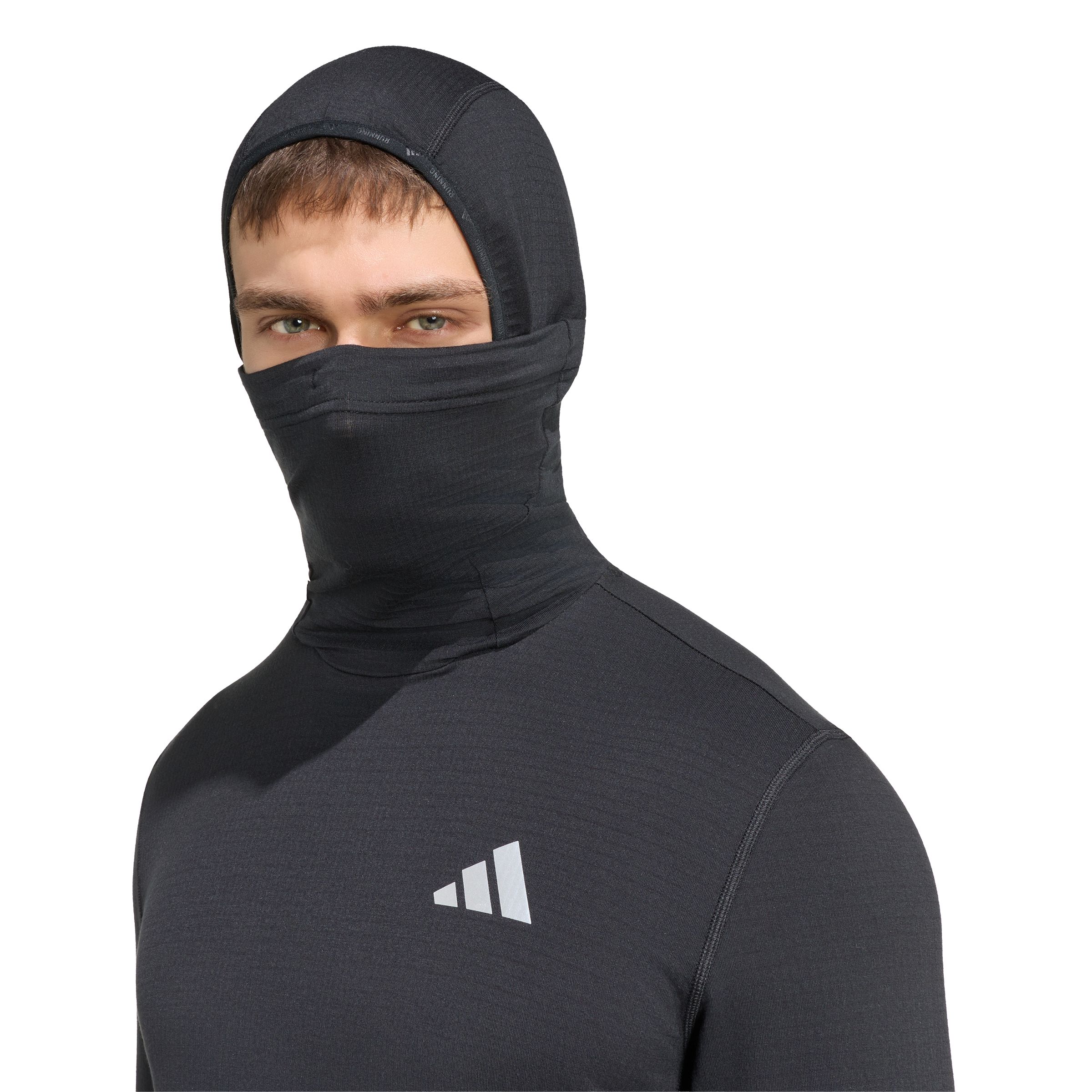 adidas Men's Run 365 Warm Long Sleeve Track Top with Balaclava